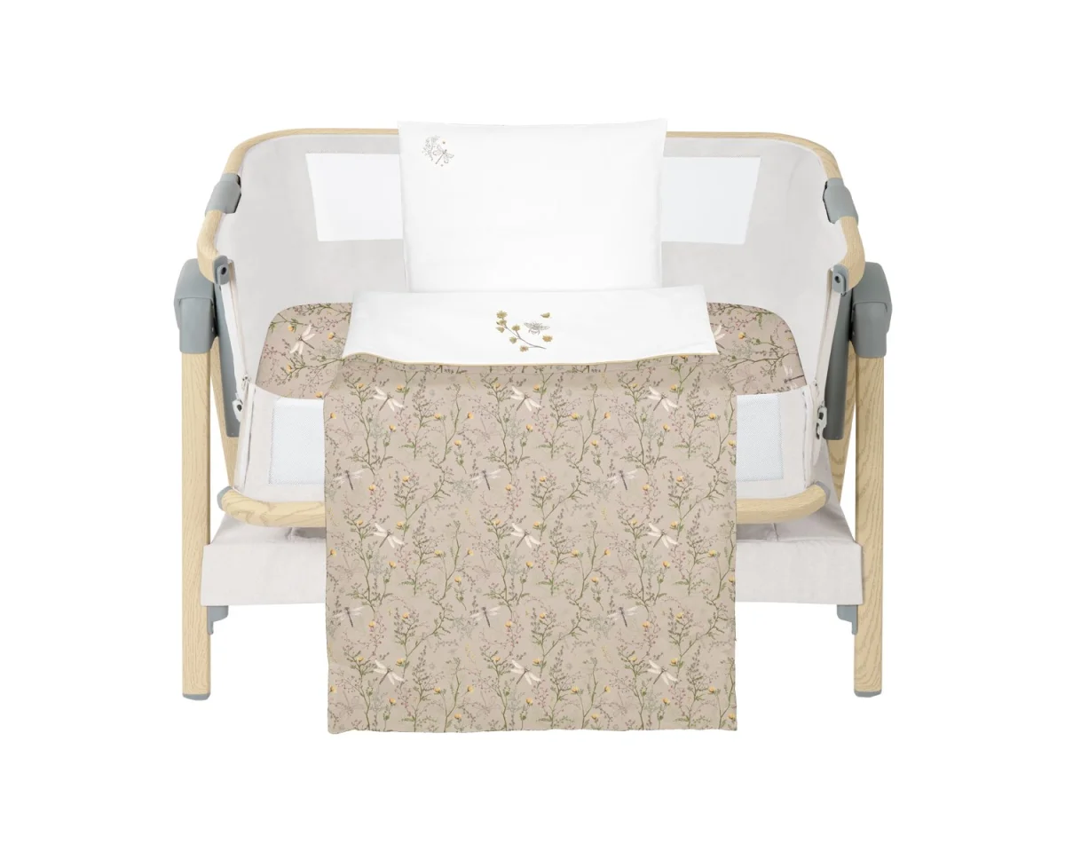 Бебешки спален комплект за мини-кошара 5ч Secret Garden Beige