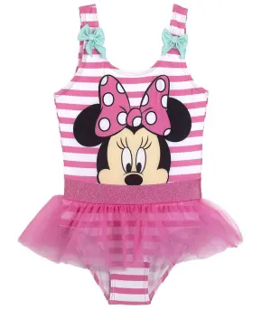 Детски цял бански minnie с тюл 2-6 год. - 3 год.