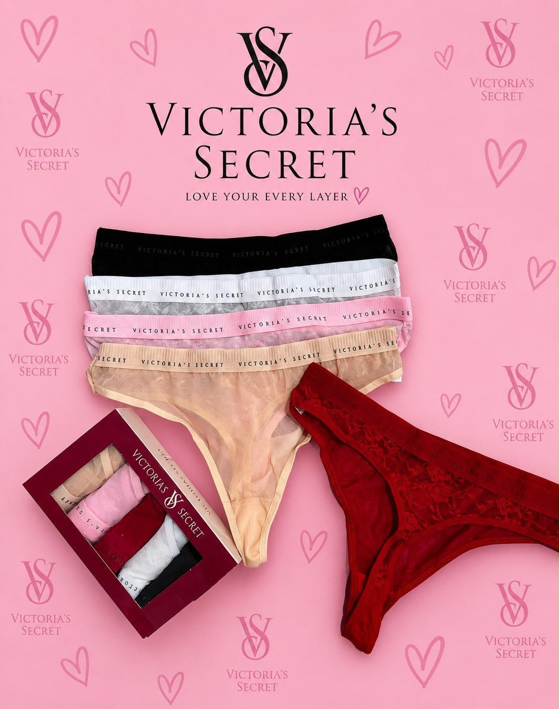 Victoria’s Secret — Дамски прашки 5бр/кутия #203
