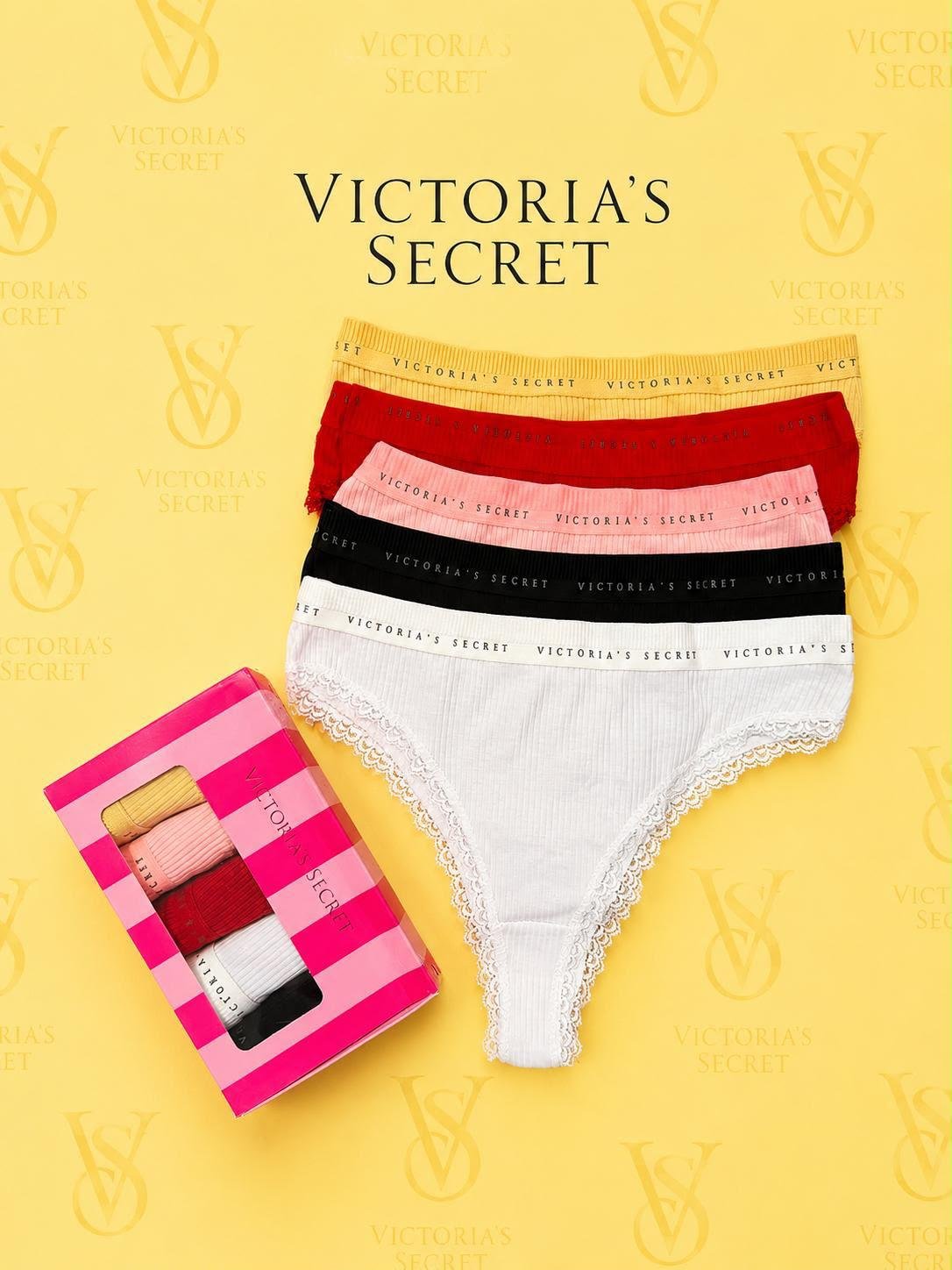 Victoria’s Secret — Дамски дантелени прашки 5бр/кутия #216