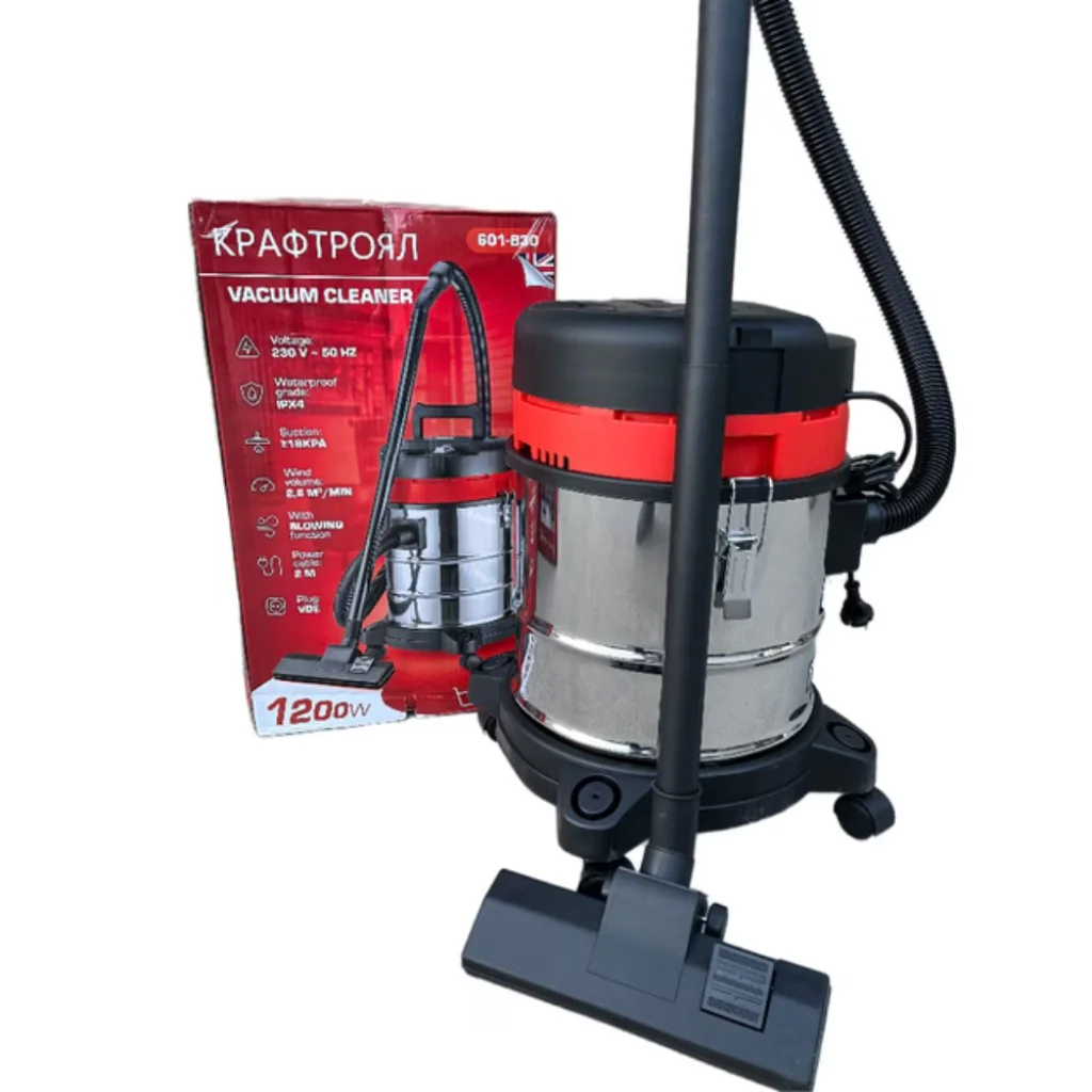 Прахосмукачка KraftRoyal 601-B20 за сухо и мокро почистване - 1200W, 20L — снимка 6