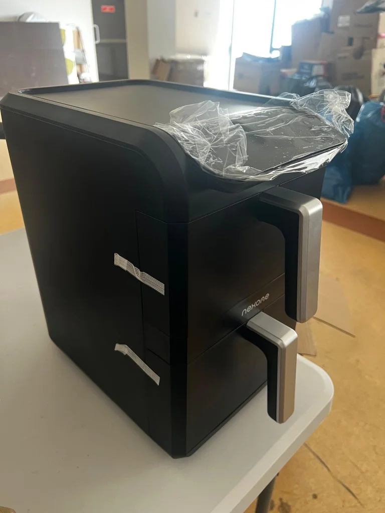 NexOne TwinFryer 11L – Двукамерен фритюрник с горещ въздух 2800W, две независими кошници, 8 програми и Sync функция