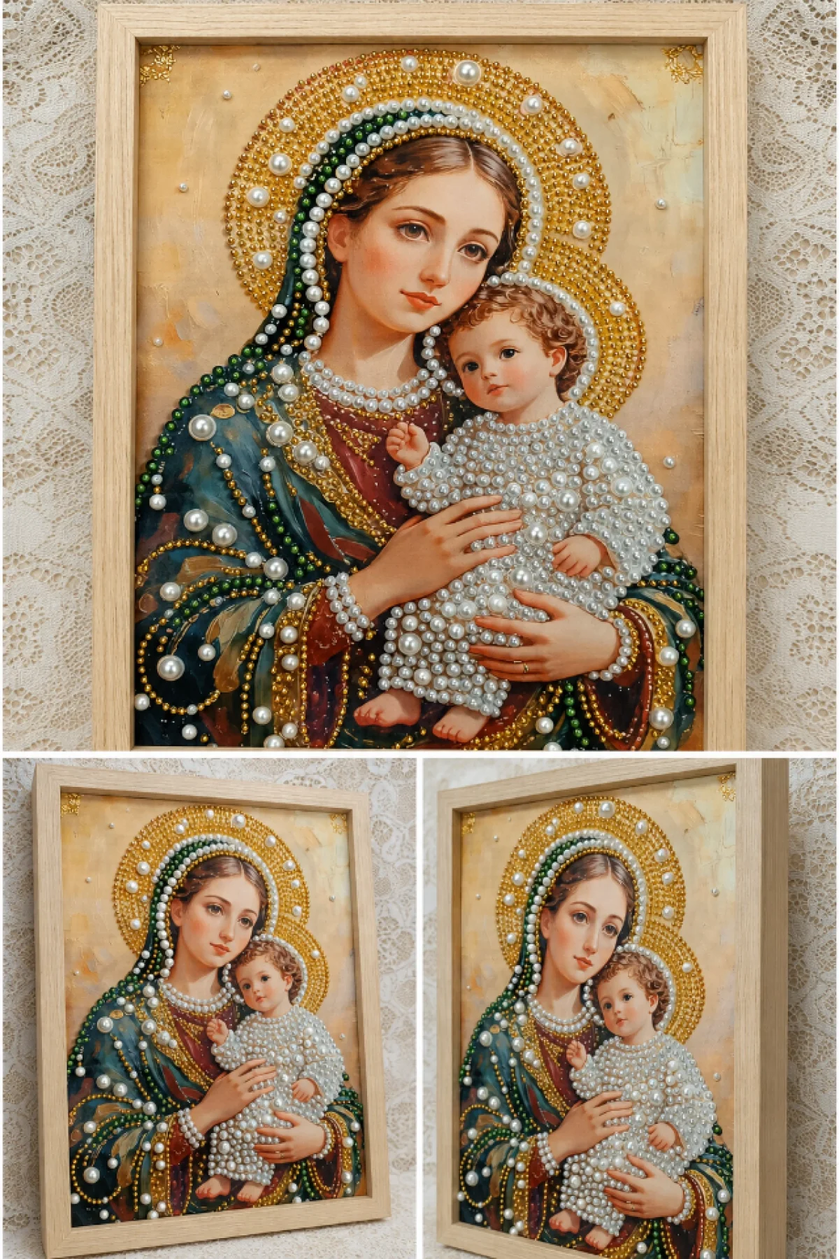 Перлена икона Богородица с Младенеца