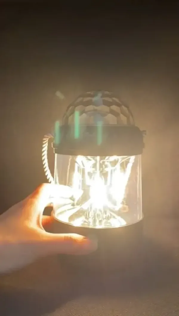 LED и RGB диско фенер + диско топка HW-978 — снимка 2