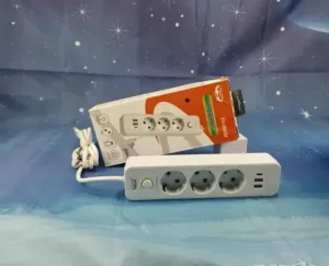 Разклонител 3 гнезда 2 бр usb,Type C 2500W