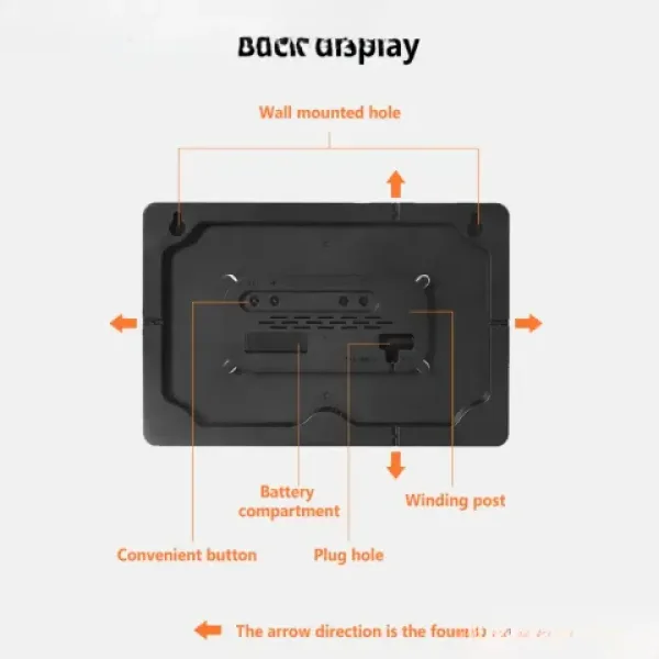 Цифров стенен часовник Часовник с голям дисплей и цифри X6636 — снимка 3