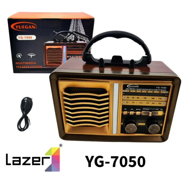 Ретро радио YUEGAN YG 7050 - FM, AM и SW+USB и TF — снимка 2