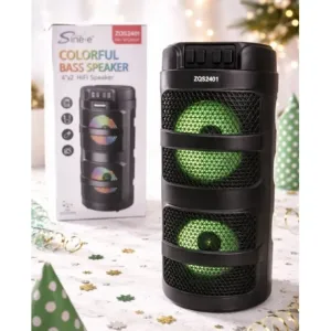 Радио тонколона Sing-e 2x4" BT/FM/USB/TF/AUX/TWS/LED № ZQS2401