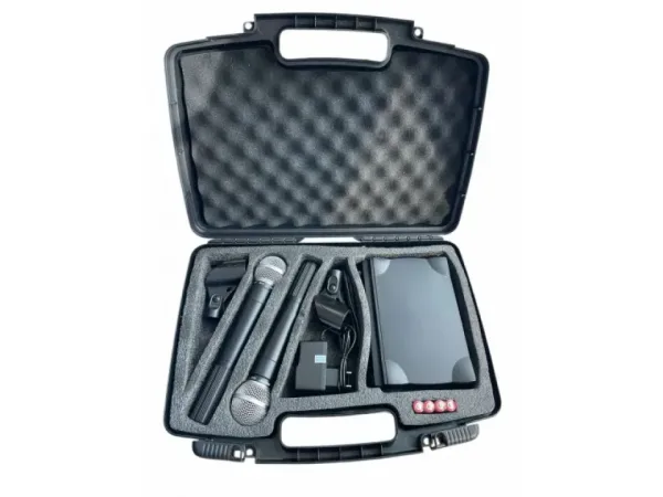 2бр. Професионални Безжични Микрофони SHURE SM-58 с куфар — снимка 2
