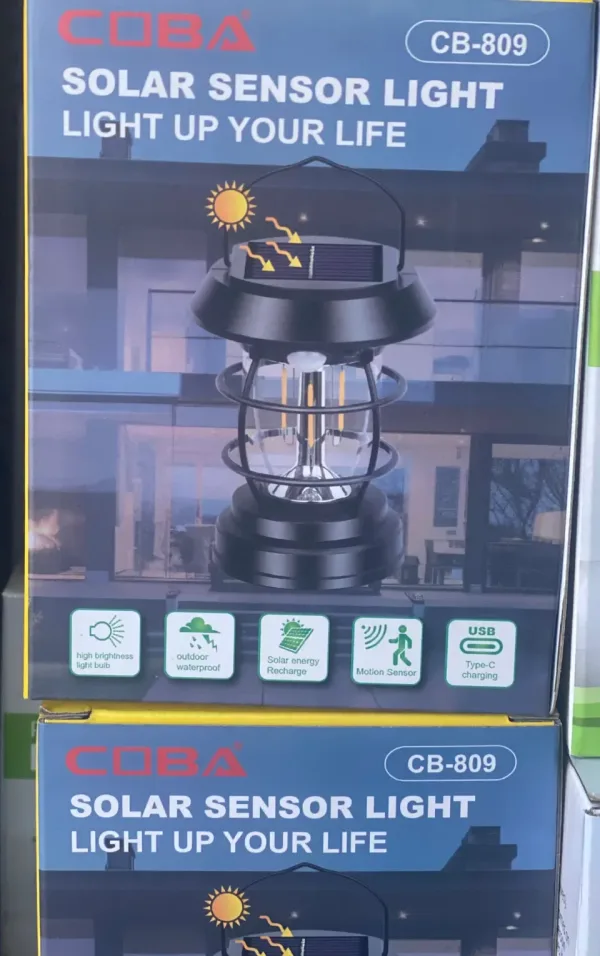 Соларна лампа с датчик за движение COBA — снимка 2