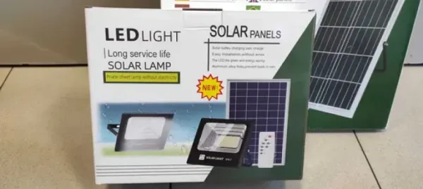LED Соларен прожектор 100W с отделен панел — снимка 6