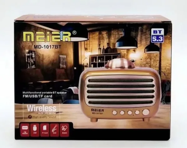 3 вълново ретро радио Meier MD-1017 BT AM, FM, SW+USB/TF — снимка 3