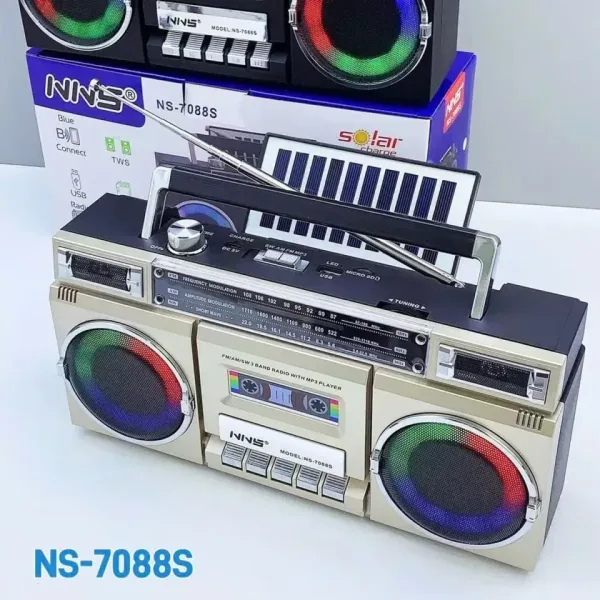 Ретро радио с дизайн на класически радиокасетофон -NNS 7088S — снимка 2