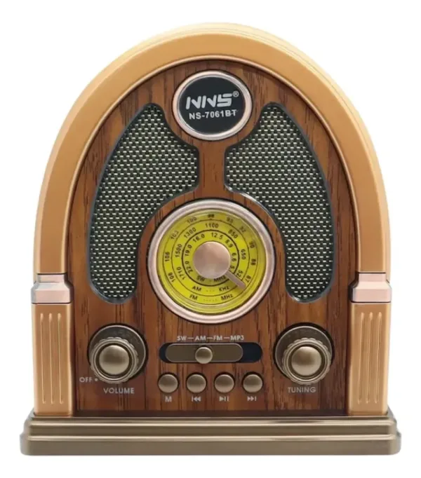 Тривълново винтидж радио AM/FM/SM с BT и вход за USB/ -TF карта NNS 7061Bt — снимка 4