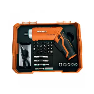 Отвертка акумулаторна DAEWOO DAS40 - Li-ion 3.7V - 33бр. аксесоари