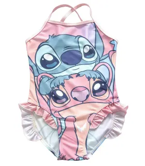 Детски цял бански stitch розов 5-12 год. - 12 год.