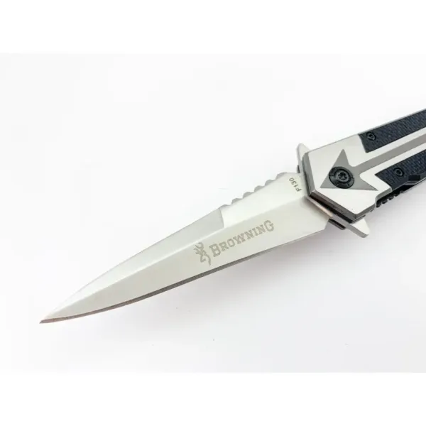 Сгъваем автоматичен нож метален и масивен Browning F130 — снимка 6