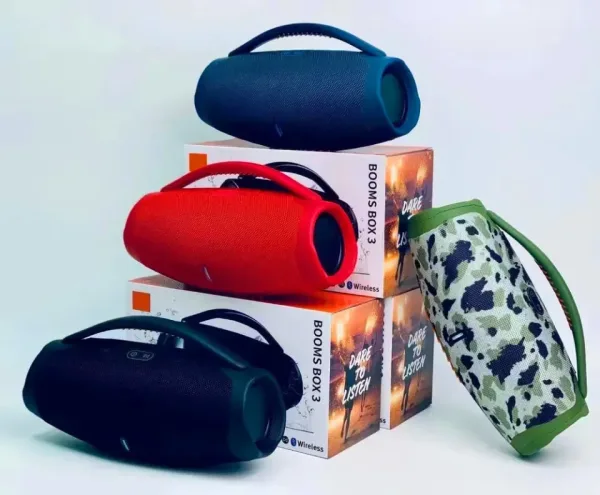 Голяма портативна мощна блутут колона Booms Box 3 RGB — снимка 5