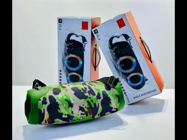 Голяма портативна мощна блутут колона Booms Box 3 RGB — снимка 7