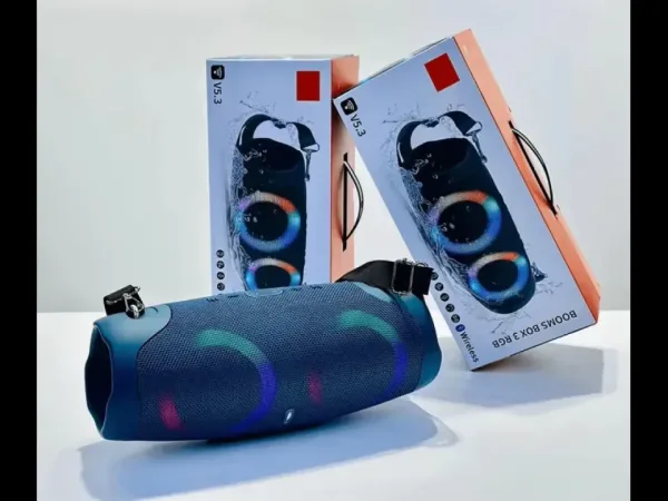 Голяма портативна мощна блутут колона Booms Box 3 RGB — снимка 8