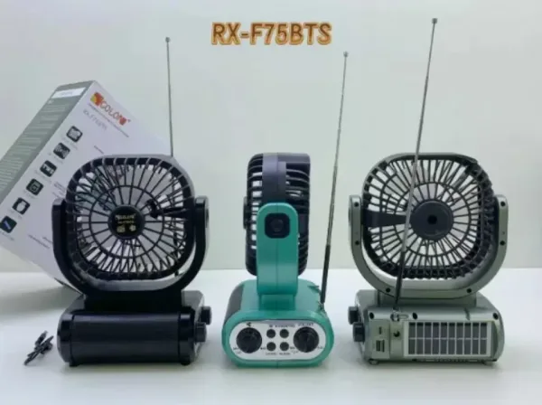 Соларно радио-вентилатор, GOLON RX-F75BTS — снимка 2