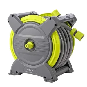 Макара за маркуч с бързо навиване HERLY, к-т 15м+1м 1/2"+ Конектори