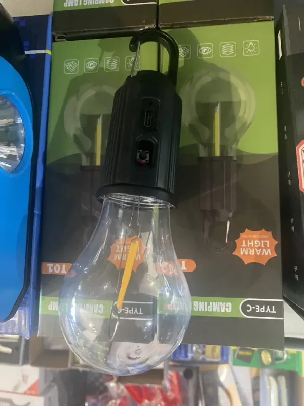 Акумулаторна LED къмпинг лампа с кука — снимка 3