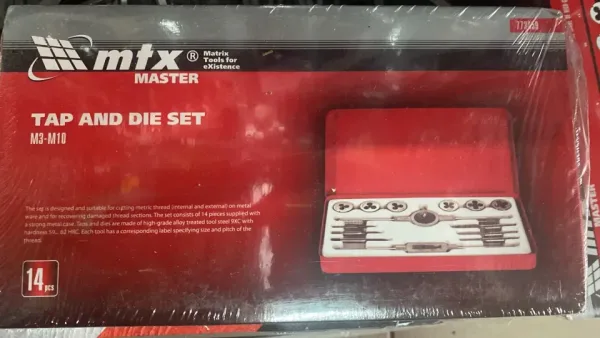 Коплект метчици и плашки М3-М10, 14 части, MTX MASTER — снимка 3