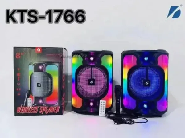 Караоке тонколона с Bluetooth KTS-1766 8’’ и микрофон — снимка 2