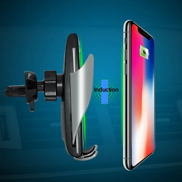 Безкабелно автомобилно телефонно зарядно SMART SENSOR S5 - Qi — снимка 3