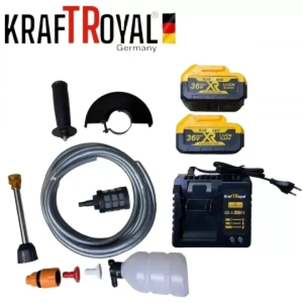 5в1 универсален комплект KraftRoyal с 5 приставки: винтоверт, гайковерт-импакт, перфоратор,водоструй — снимка 7