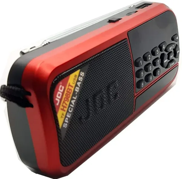 Преносимо радио JOC H798BT USB, SD карта, Акумулаторна батерия — снимка 4