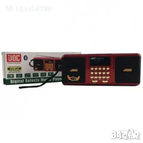 Преносимо радио JOC H1822UR, USB, SD карта, Акумулаторна батерия — снимка 3