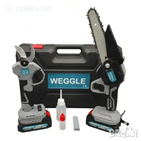 овощарски акумулаторни ножица и трион WEGGLE 36V, 8Ah+удължителен прът — снимка 3