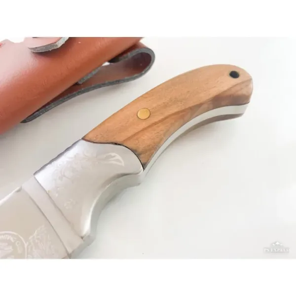 USA Hunting Club Knife Ловен нож масивен фултанг с кожена кания — снимка 3