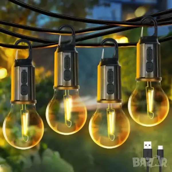 Акумулаторна LED къмпинг лампа за палатка — снимка 3