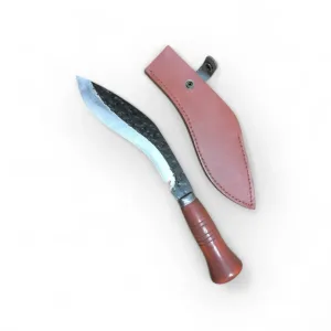 ковано кукри с дървена дръжка и кожена кания - 35.5 см