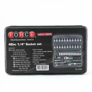 Гедоре 1/4 с 6-стенни вложки 46 части FORCE