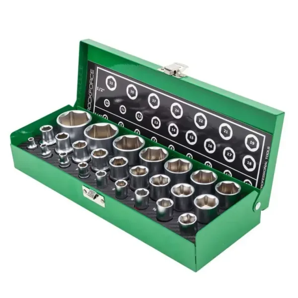 Комплект вложки 25 части 1/4″&1/2″ (4-32mm) ROCKFORCE — снимка 2