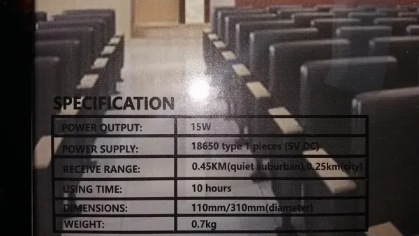 15 WATT МЕГАФОН&СИРЕНА ЗА СПОРТНИ /ПОЛИТИЧЕСКИ/ СЪБИТИЯ- UKC - ER 22U — снимка 4