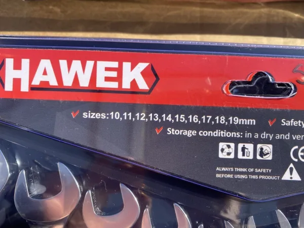 Комплект къси ключове 10-19 мм HAWEK HW-5101S-P — снимка 2