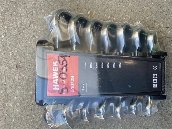 Комплект къси тресчотъчни ключове 8-19 мм HAWEK HW-51072S — снимка 3