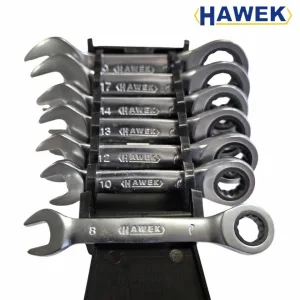 Комплект къси тресчотъчни ключове 8-19 мм HAWEK HW-51072S