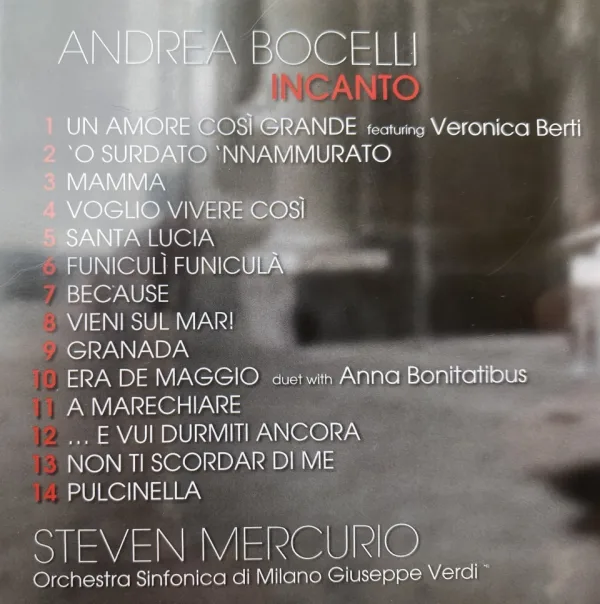 CD - Andreа Bocelli IN CANTO — снимка 2
