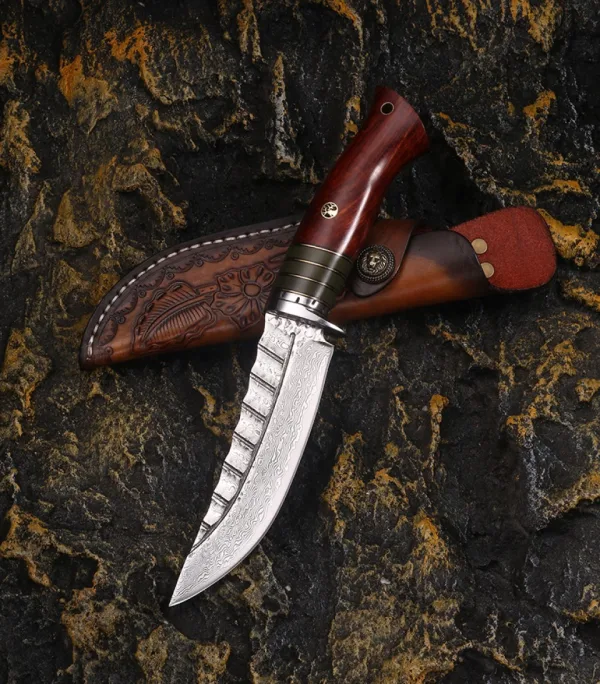 Уникален ловен нож DRAGON JAP DAMASK - 98х219 — снимка 2