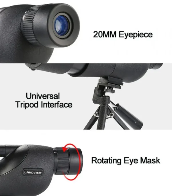 Далекоглед Landview 25-75x60 Зрителна тръба BAK4 FMC, телескоп — снимка 7