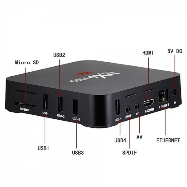 Тв бокс MXQ PRO с 1GB RAM, 8GВ ROM, WiFi, 4K + телевизии и филми — снимка 3