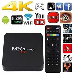 Тв бокс MXQ PRO с 1GB RAM, 8GВ ROM, WiFi, 4K + телевизии и филми