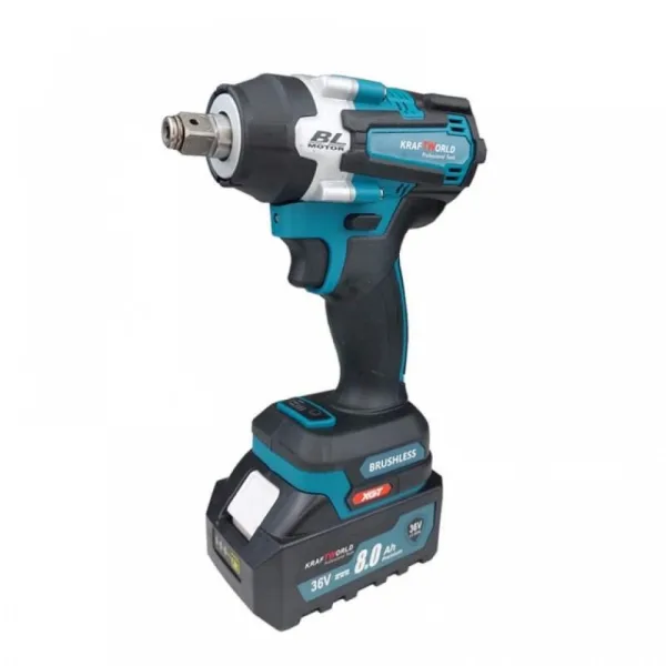 Акумулаторен ударен гайковерт Kraft World- 36 v 2х 8 ah — снимка 3