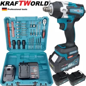 Акумулаторен ударен гайковерт Kraft World- 36 v 2х 8 ah